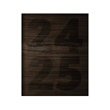 2024-2025 TF Publishing Walnut Wood 6.5 x 8 Academic Monthly Planner, Paperboard Cover, Brown (AY2