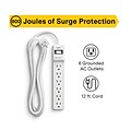 NXT Technologies™ 6-Outlet Surge Protector, 12 Cord, White (NX61425)