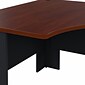 Bush Business Furniture Cubix 48"W Corner Desk, Hansen Cherry/Galaxy (WC90466A)