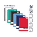 Better Office 3-Subject Notebooks, 5.5 x 9.5, Wide Ruled, 150 Sheets, 6/Pack (25646-6PK)
