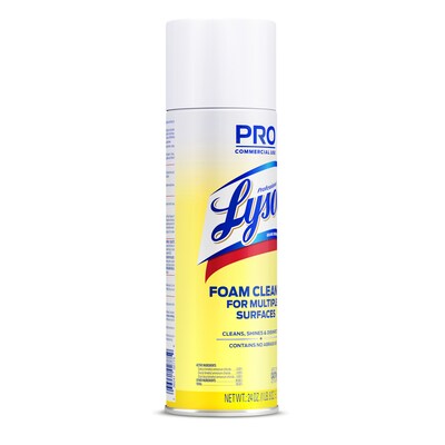 Lysol Professional Foam Cleaner for Multiple Surfaces, Fresh Clean, 24 Oz., 12/Carton (3624102775CT)
