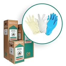TerraCycle Gloves Zero Waste Box, Plastic Recycling Container, 15 x 15  x 37, White (50912)