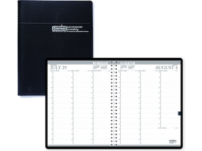2024-2025 House of Doolittle 8.5" x 11" Academic Weekly Appointment Book, Leatherette Cover, Black (257202-25)