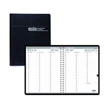 2024-2025 House of Doolittle 8.5 x 11 Academic Weekly Appointment Book, Leatherette Cover, Black (