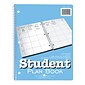 Roaring Spring Paper Products 11" x 8.5" Undated Student Plan Book, 20 lb. Heavyweight Paper, Blue Cover (12145)