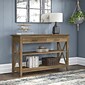 Bush Furniture Key West 47" x 16" Console Table with Drawers and Shelves, Reclaimed Pine (KWT248RCP-03)