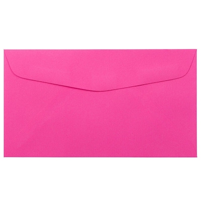 JAM Paper #6 3/4 Business Envelope, 3 5/8 x 6 1/2, Ultra Fuchsia Hot Pink, 100/Pack (1536507D)
