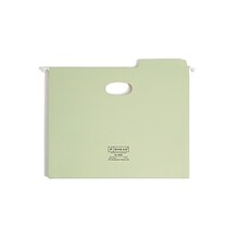 Smead FasTab Hanging File Folders, 1/3-Cut Tab, 3-1/2 Expansion, Letter Size, Moss, 9/Box (64222)