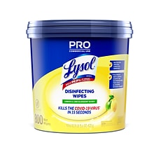 Lysol Pro Disinfecting Wipes, Lemon & Lime Blossom Scent, 800 Wipes/Canister, 2 Canisters/Carton (19