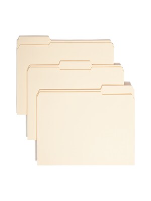 Smead File Folders, Reinforced 1/3-Cut Tab, Letter Size, Manila, 100/Box (10334)