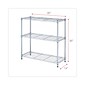 Alera® 3-Shelf Metal Shelving Unit, 36" Width, Silver (ALESW833614SR)