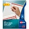 Avery Index Maker Plastic Dividers with Print & Apply Label Sheets, 5 Tabs, Frosted White, 5 Sets/Pa