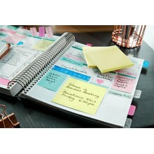 Post-it Sticky Notes, 3 x 3 in., 6 Pads, 100 Sheets/Pad, Lined, The Original Post-it Note, Canary Ye