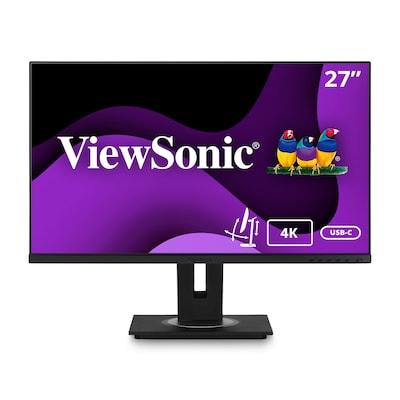 ViewSonic Ergonomic 27 4K Ultra HD 60 Hz LCD Monitor, Black (VG2756-4K)
