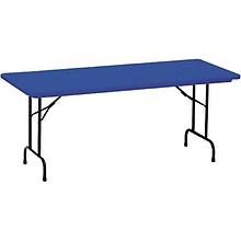 Fixed-Height 30x60 Folding Table; Blue