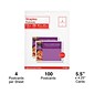 Staples® Matte Postcards, White, 100/Box (ST14635)