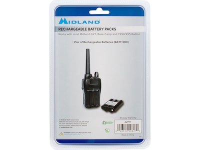 MIDLAND RADIO Rechargeable Ni-MH Battery Pack for GXT Series, T290 Series, XT511 Base Camp Radios, 2