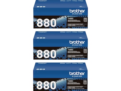Brother TN880 Black Extra High Yield Toner Cartridge, 3/Pack