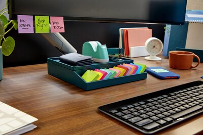 Post-it Sticky Notes Cube, 2 x 2 in., 3 Pads, 400 Sheets/Pad, The Original Post-it Note, Green Wave and Canary Wave