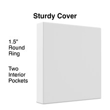 Staples® Economy 1-1/2 3 Ring View Binder, White (80079)