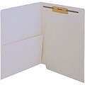 Medical Arts Press® Colored End-Tab Fastener Folders; Half Pocket with Fasteners, 11 Pt., Grey