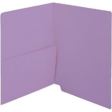 Medical Arts Press® Colored End-Tab Half Pocket Folders; Lavender