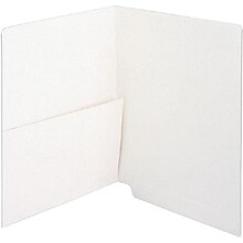 Medical Arts Press® Colored End-Tab Half Pocket Folders; White