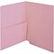 Medical Arts Press® Colored End-Tab Half Pocket Folders; Pink