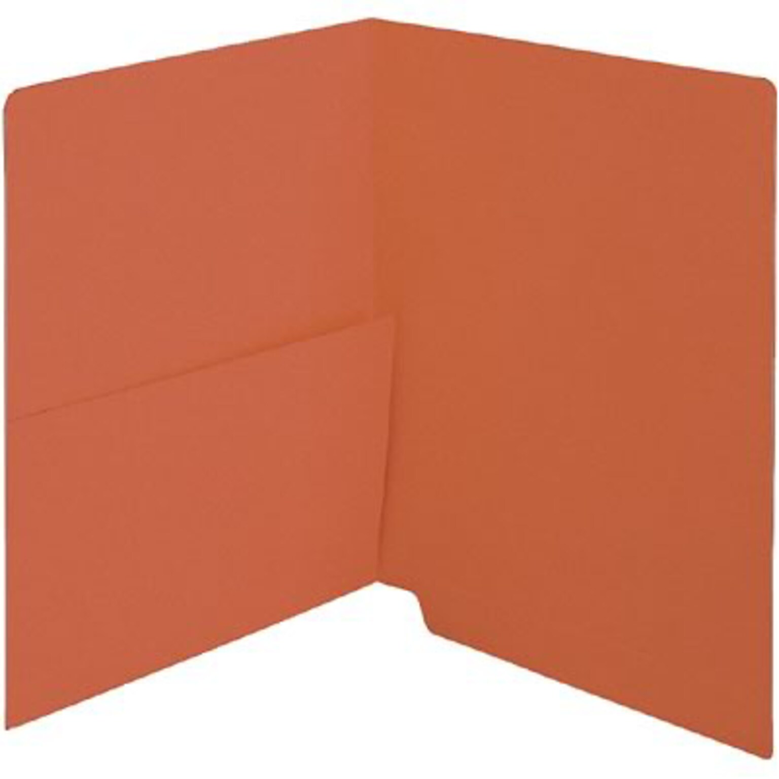 Medical Arts Press® Colored End-Tab Half Pocket Folders; Orange