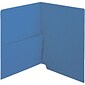 Medical Arts Press® Colored End-Tab Half Pocket Folders; Blue