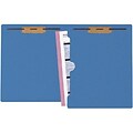Medical Arts Press® Colored End-Tab Fastener Folders; Full-Pocket with 2 Fasteners, Blue
