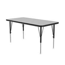 Correll Thermal Fused Activity Table Rectangular Classroom & Kids Activity Table, Height Adjustable