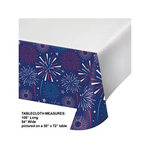 Creative Converting Fourth of July Tablecloth, Multicolor, 3/Pack (DTC369856TC)
