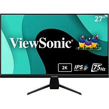 ViewSonic Thin-Bezel 27 75 Hz LED Monitor, Black (VX2767U-2K)