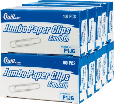 Quill Brand® Jumbp Paper Clips, 10,000/Carton (P1JGCT)