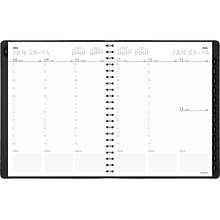 2024 AT-A-GLANCE Contemporary 8.25 x 11 Weekly & Monthly Planner, Faux Leather Cover, Charcoal (70