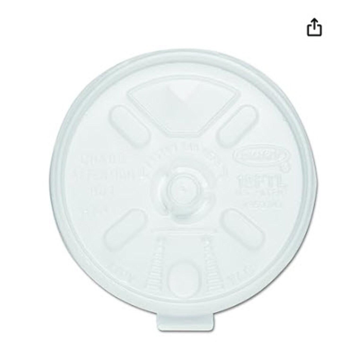 Dart Lift n Lock Plastic Hot Cup Lid, 10-14 oz., Translucent, 100/Sleeve, 10 Sleeves/Carton (DCC12FTLS)
