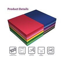 Better Office EVA Foam Sheets, Assorted Colors, 100/Pack (01200)