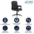 Flash Furniture Fundamentals Ergonomic LeatherSoft Swivel Big & Tall Office Chair, Black (CX1179HBK)