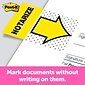 Post-it 'Notarize' Message Flags, 1" Wide, Yellow, 100 Flags/Pack (680-NZ2)