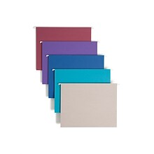 Smead Hanging File Folders, 1/5-Cut Adjustable Tab, Letter Size, Assorted, 25/Box (64056)