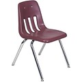 Virco® 12H One-Piece Ventilated Plastic Stack Chairs; Burgundy