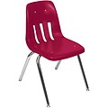 Virco® 14H One-Piece Ventilated Plastic Stack Chairs; Red