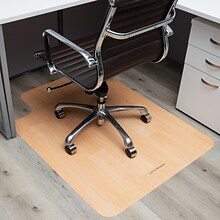 Mind Reader Hard Floor Chair Mat with Lip, 36 x 48, Brown. PVC (WDOFFCMAT-BRN)
