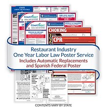 ComplyRight Federal (Bilingual), State and Healthcare (English) Labor Law 1-Year Poster Service, DC