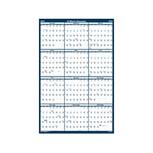 2024 House of Doolittle 24 x 37 Yearly Wet-Erase Wall Calendar, White/Blue (396-24)