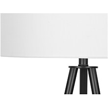 Monarch Specialties Inc. 62.75 Matte Black Floor Lamp with Ivory Drum Shade (I 9735)