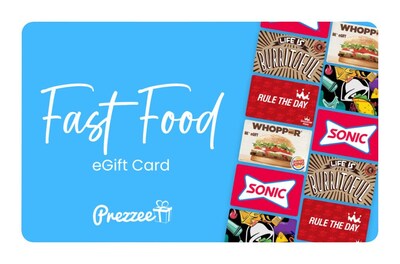 $5 Prezzee Fast Food eGift Card - 5 Top Brands
