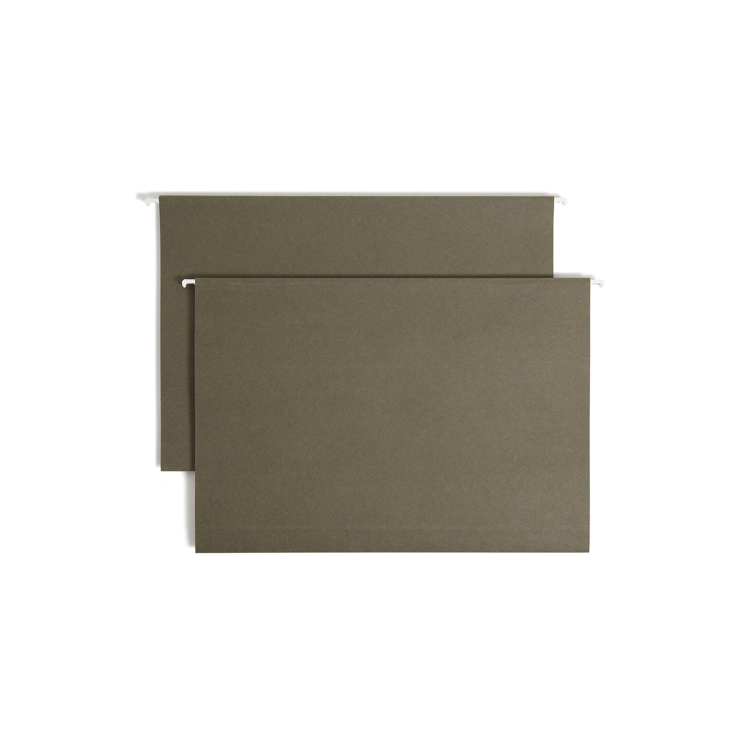 Smead 100% Recycled Hanging File Folders, 2 Expansion, Legal Size, Standard Green, 25/Box (65095)
