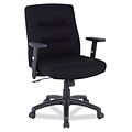 Alera® Kësson Series Height Adjustable Arm Fabric Swivel Computer and Desk Chair, Black (12010-03B)